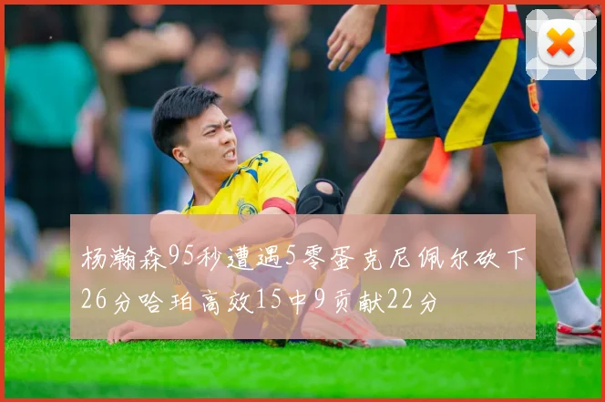 杨瀚森95秒遭遇5零蛋克尼佩尔砍下26分哈珀高效15中9贡献22分